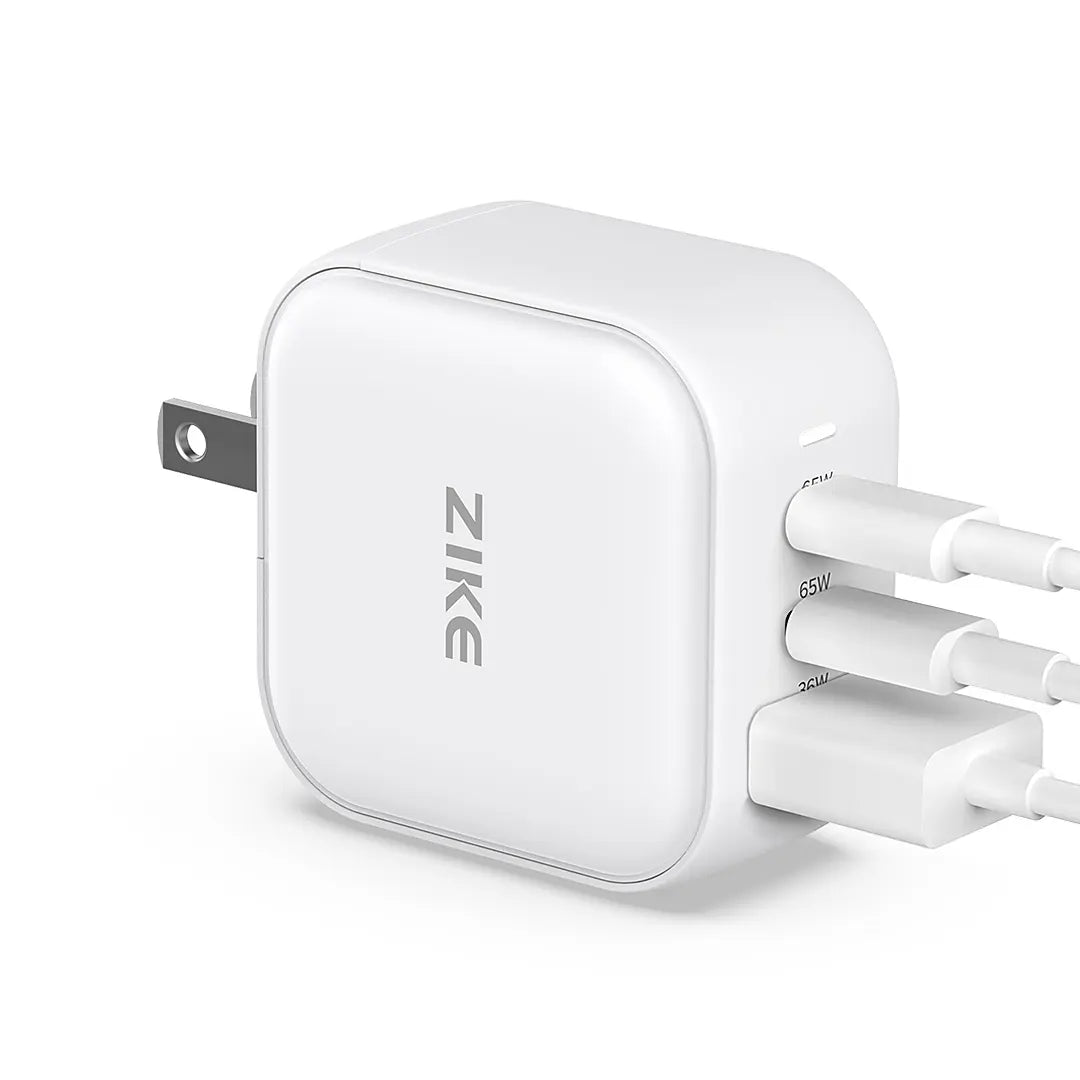 ZIKE Z265B 66W GaN USB-C 3 Ports Wall Charger
