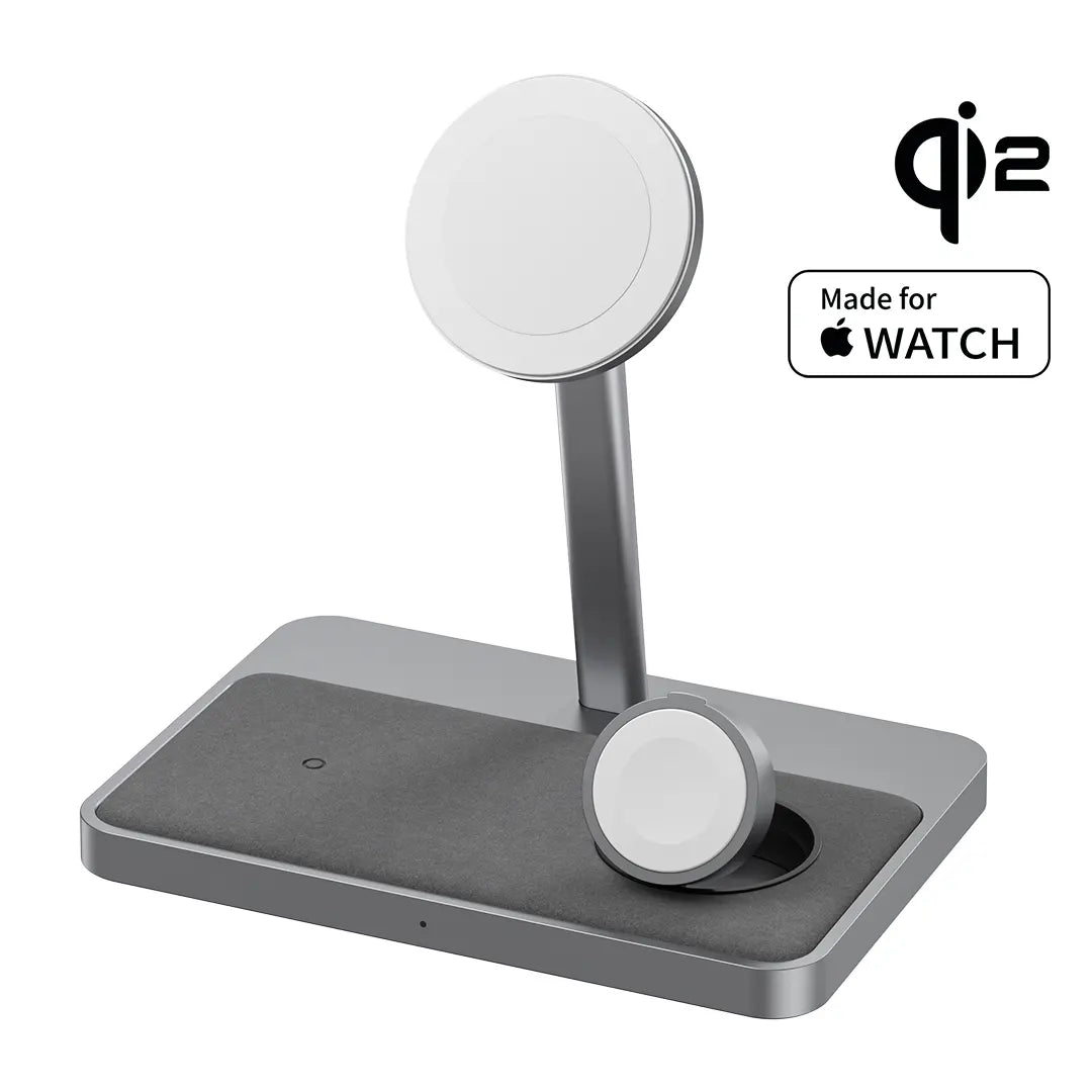 ZIKE Z557C 3-in-1 Qi2 & MFW Magnetic Wireless Charging Stand