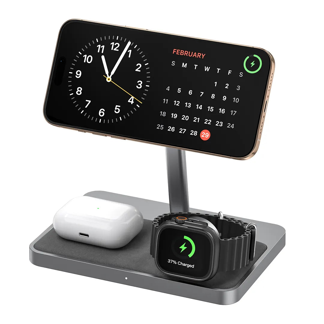ZIKE Z557C 3-in-1 Qi2 & MFW Magnetic Wireless Charging Stand