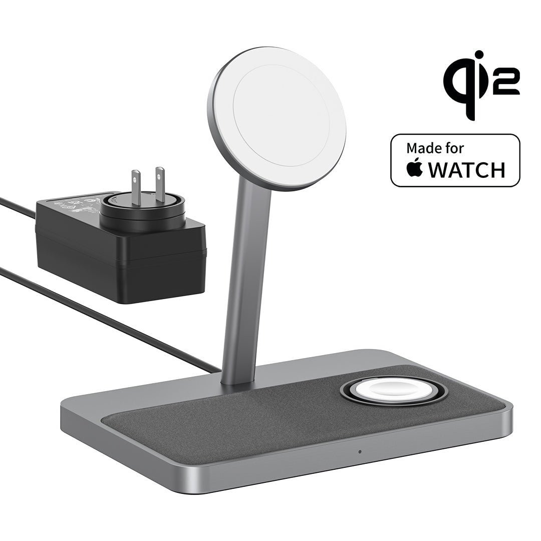ZIKE Z557C 3-in-1 Qi2 & MFW Magnetic Wireless Charging Stand