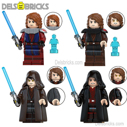 Anakin Skywalker Set of Lego Star Wars Minifigures custom Toys