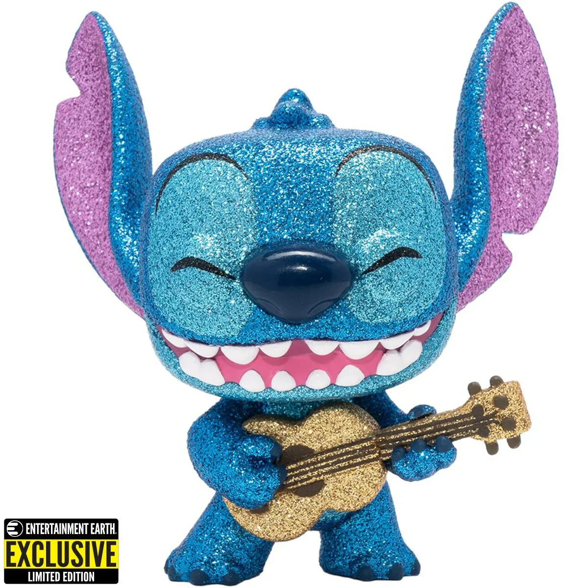 Funko Pop! Lilo & Stitch: Stitch with Ukulele Diamond Glitter - Entertainment Earth Exclusive