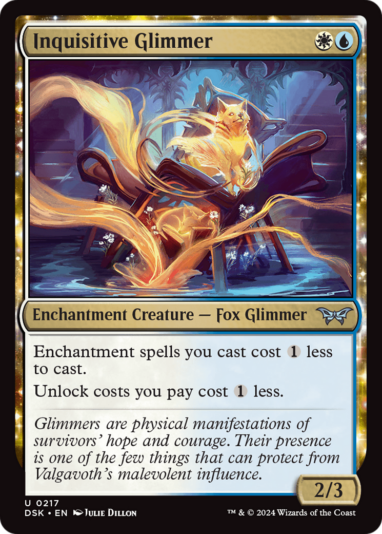 Inquisitive Glimmer (DSK-217) - Duskmourn: House of Horror: (enchantment) Foil
