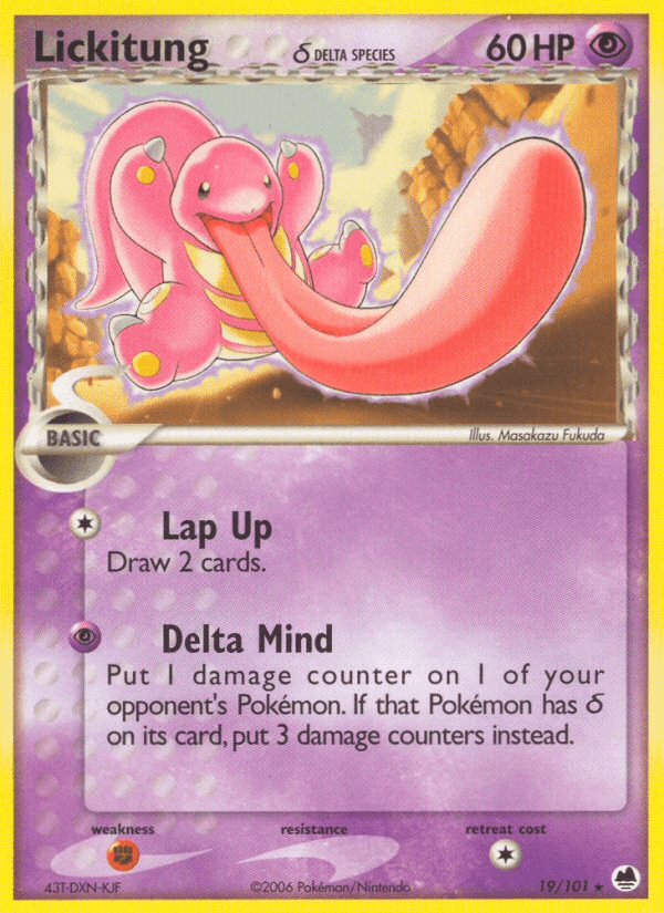 Lickitung (19/101) (Delta Species) [EX: Dragon Frontiers]