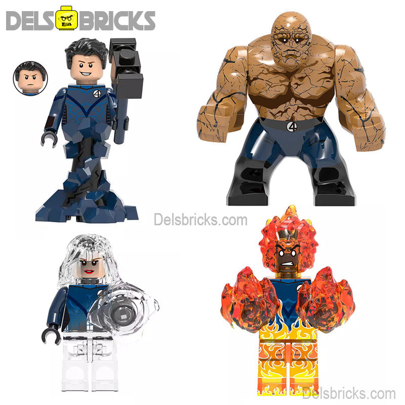 Fantastic Four Set of 4 Lego Minifigures Custom Toys