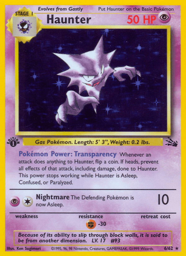 Haunter (6/62) [Fossil 1st Edition]