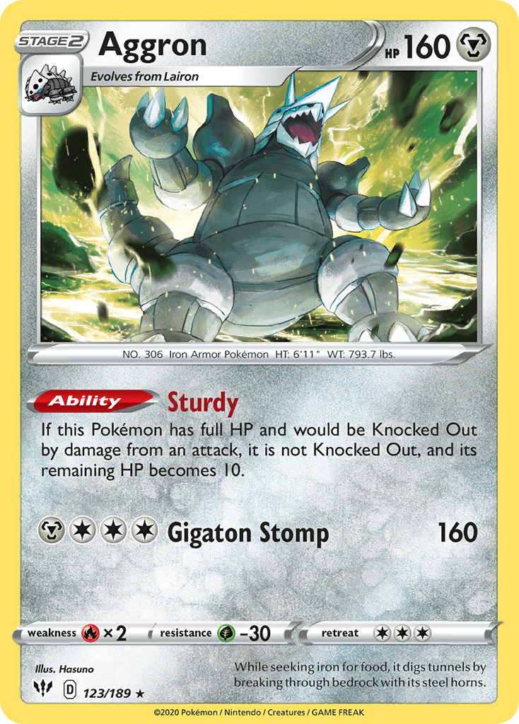 Aggron (123/189) [Sword & Shield: Darkness Ablaze]