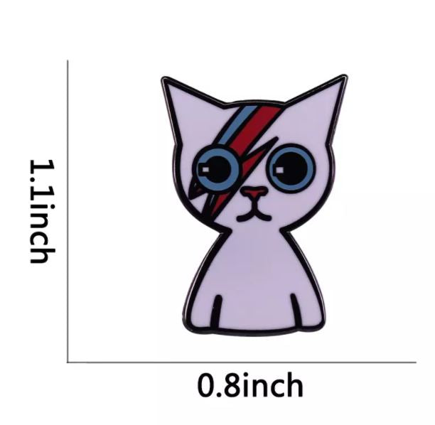 Ziggy Stardust Kitty David Bowie Enamel Pins Near Me