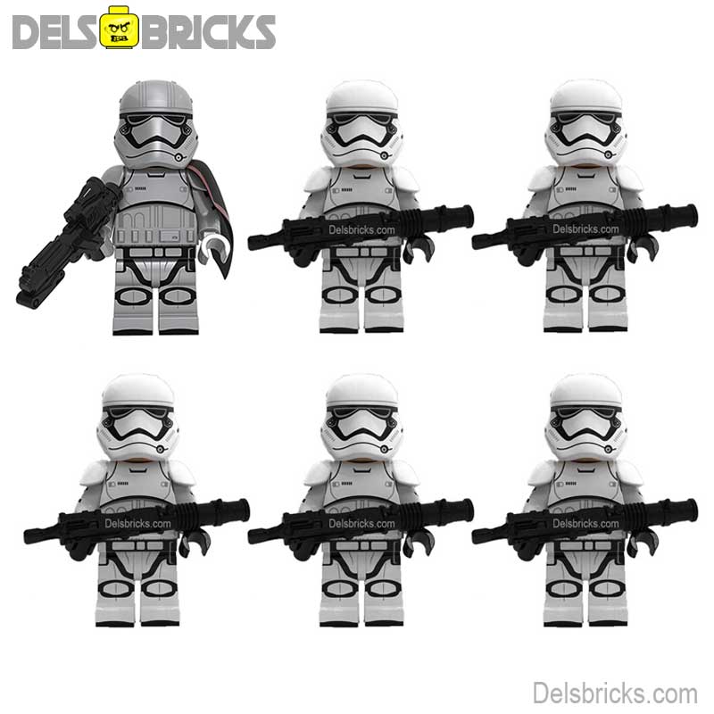 First Order Stormtrooper Set of 6 Lego Star Wars Minifigures custom toys