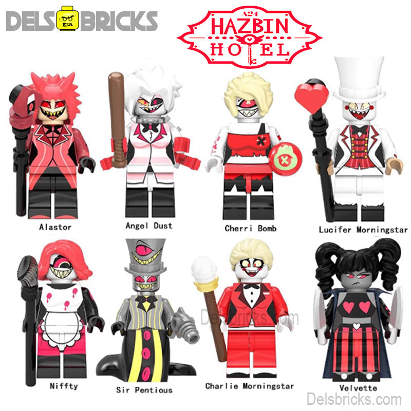 Hazbin Hotel Set of 8 Best Lego Minifigures Custom Toys