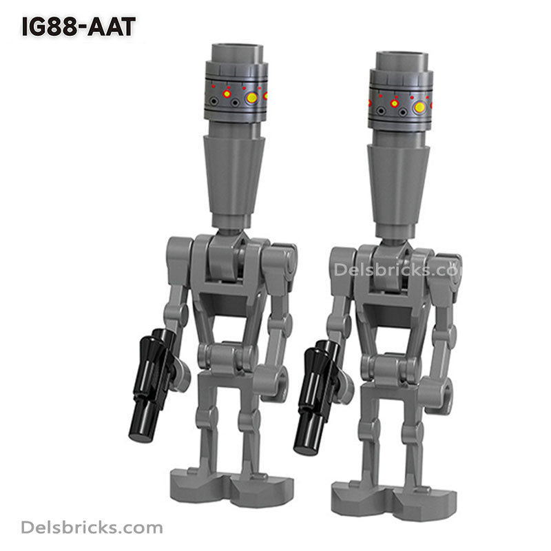 Battle Droids & IG-88 4 pack Lego Star Wars Minifigures Custom Toys