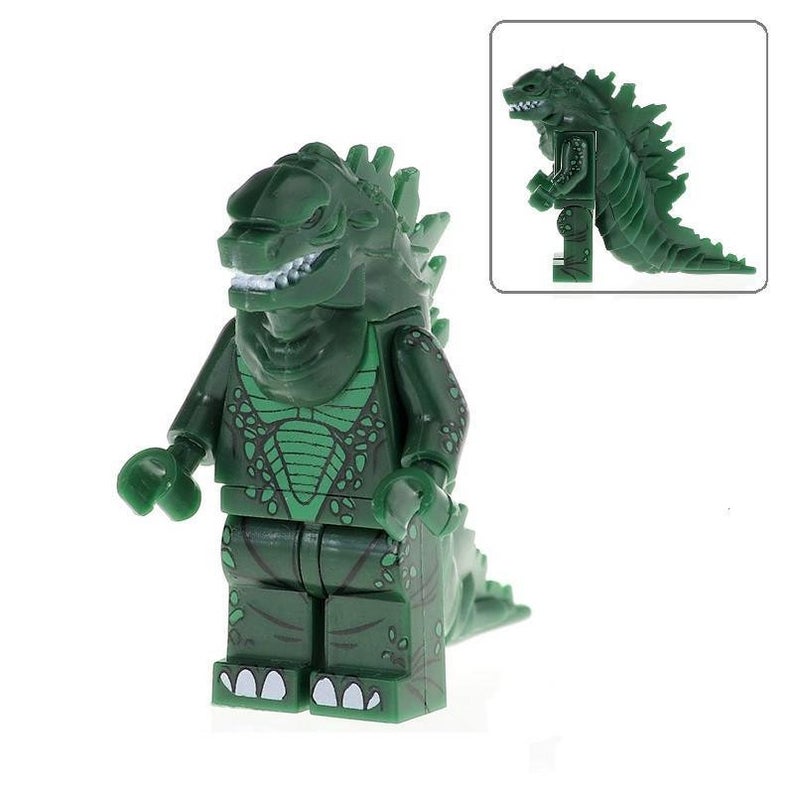 Godzilla Green Kaiju Lego Minifigures Custom Toys
