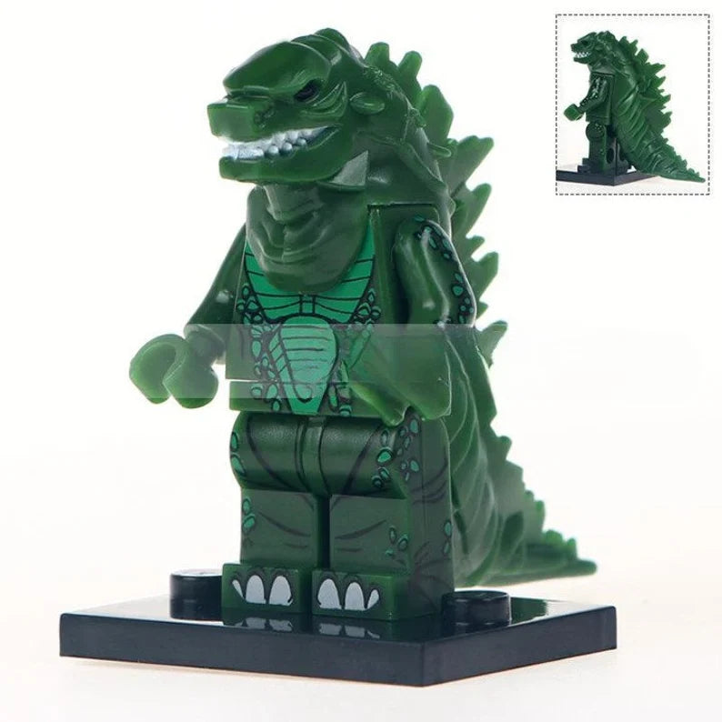 Godzilla Green Kaiju Lego Minifigures Custom Toys