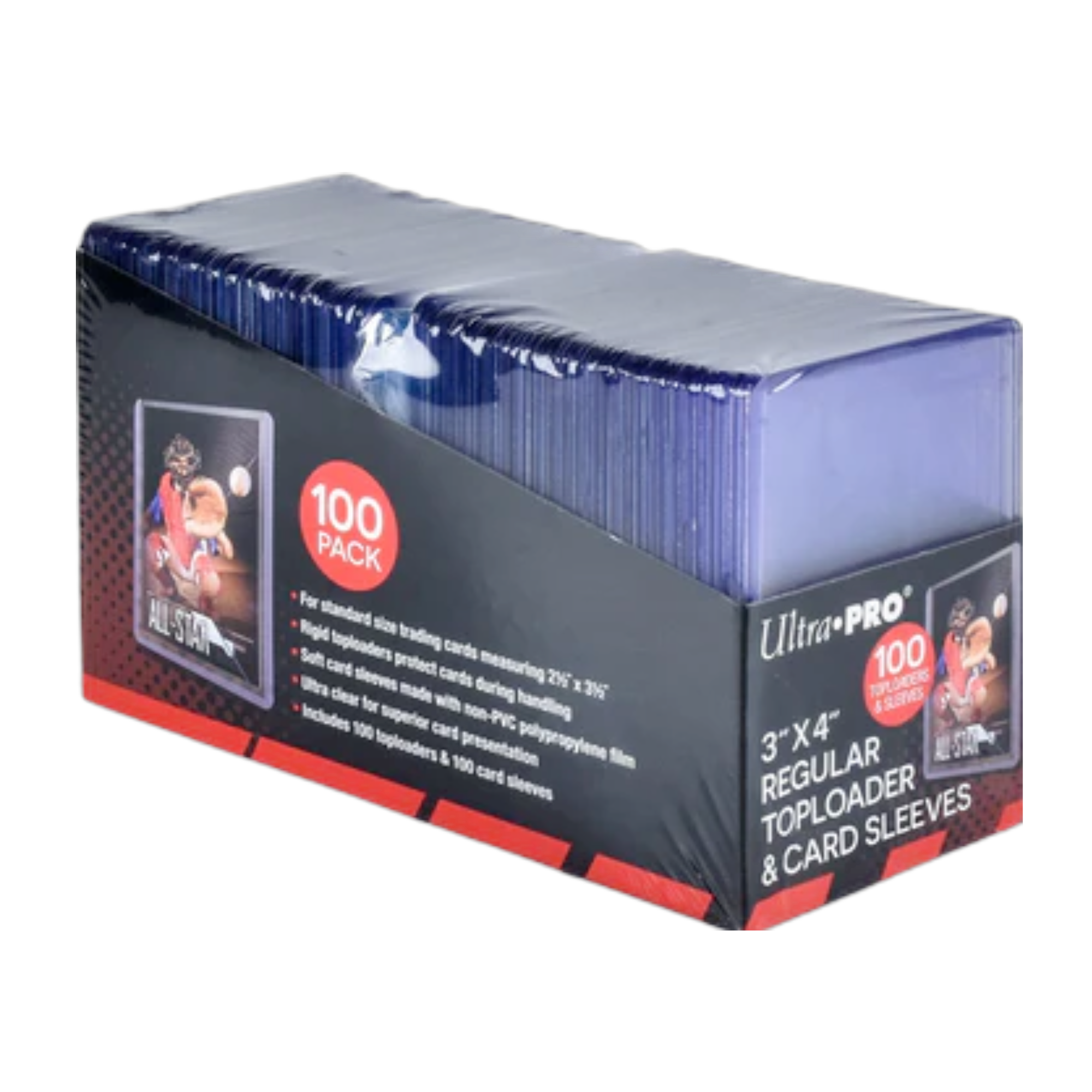 100-Pack Ultra-Pro Toploader and Sleeves | New