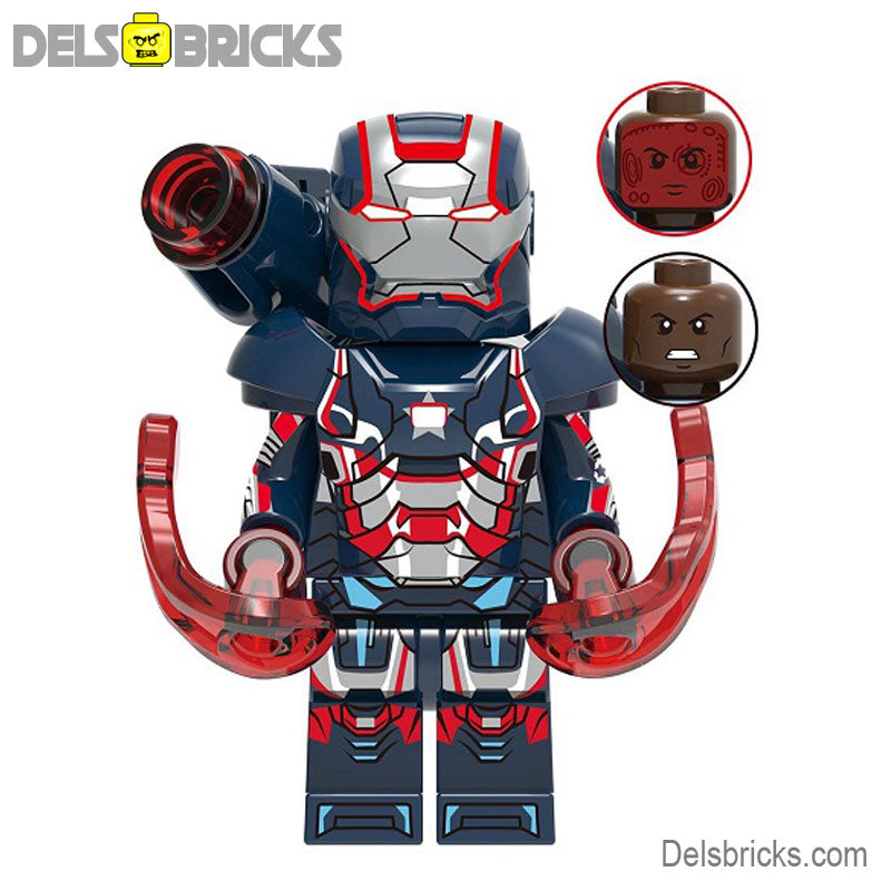 Iron Patriot James Rhodes Lego Minifigures Custom Toys