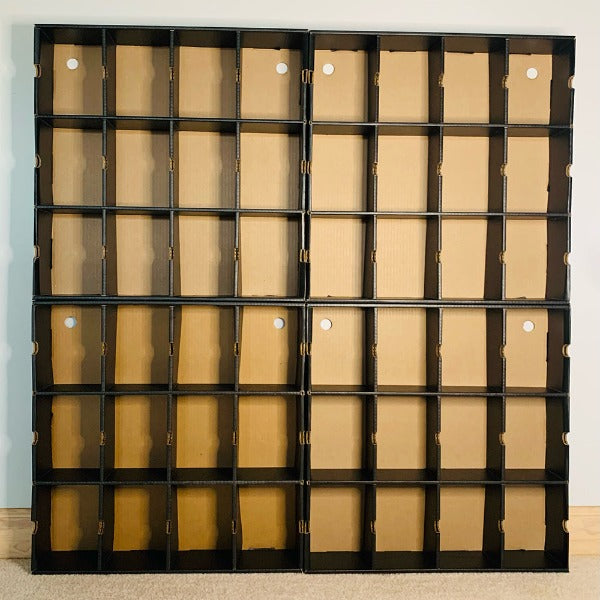 KUBBIE DLX BLACK (3x4) - In Box Display Case for Funko Pops, Wall Mountable & Stackable Pop Shelf (Cardboard)