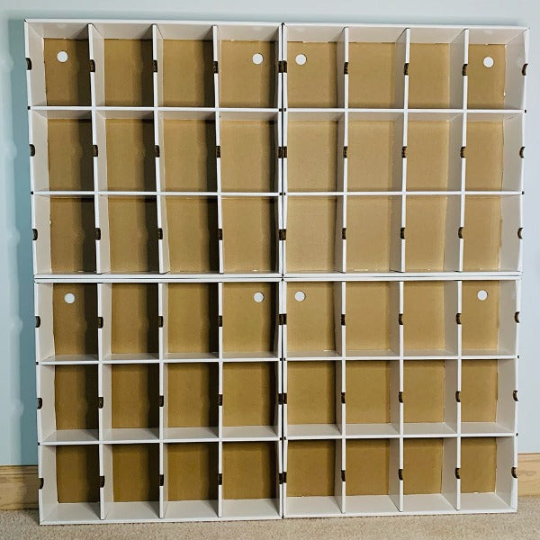 KUBBIE DLX WHITE (3x4) - In Box Display Case for Funko Pops, Wall Mountable & Stackable Pop Shelf (Cardboard)