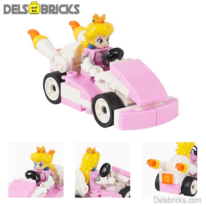 Princess Peach kart Mario Brothers Movie Super Mario Lego Minifigures
