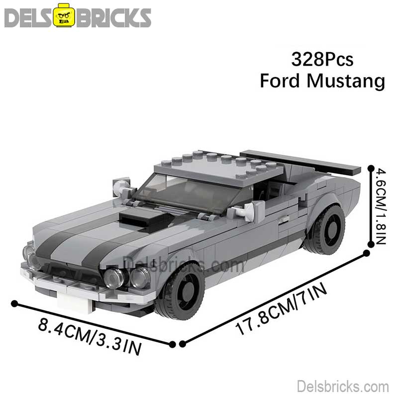 John Wick's Classic Mustang Toy car Lego Minifigures Custom Building Block Toys
