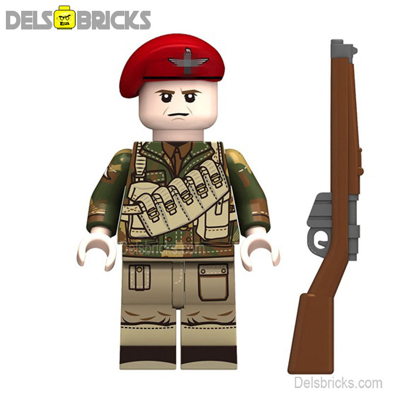 World War 2 British Airborne "Red Devils" Soldier Custom Lego Minifigures Toys