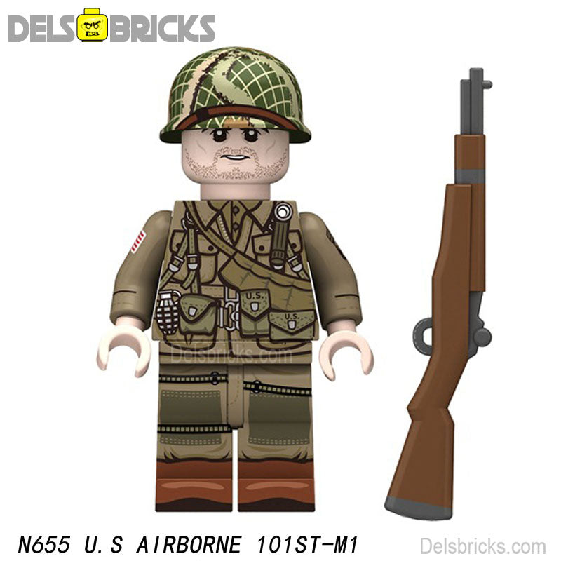 World War 2 American Airborne Infantry Soldier Custom Lego Minifigures Toys 1