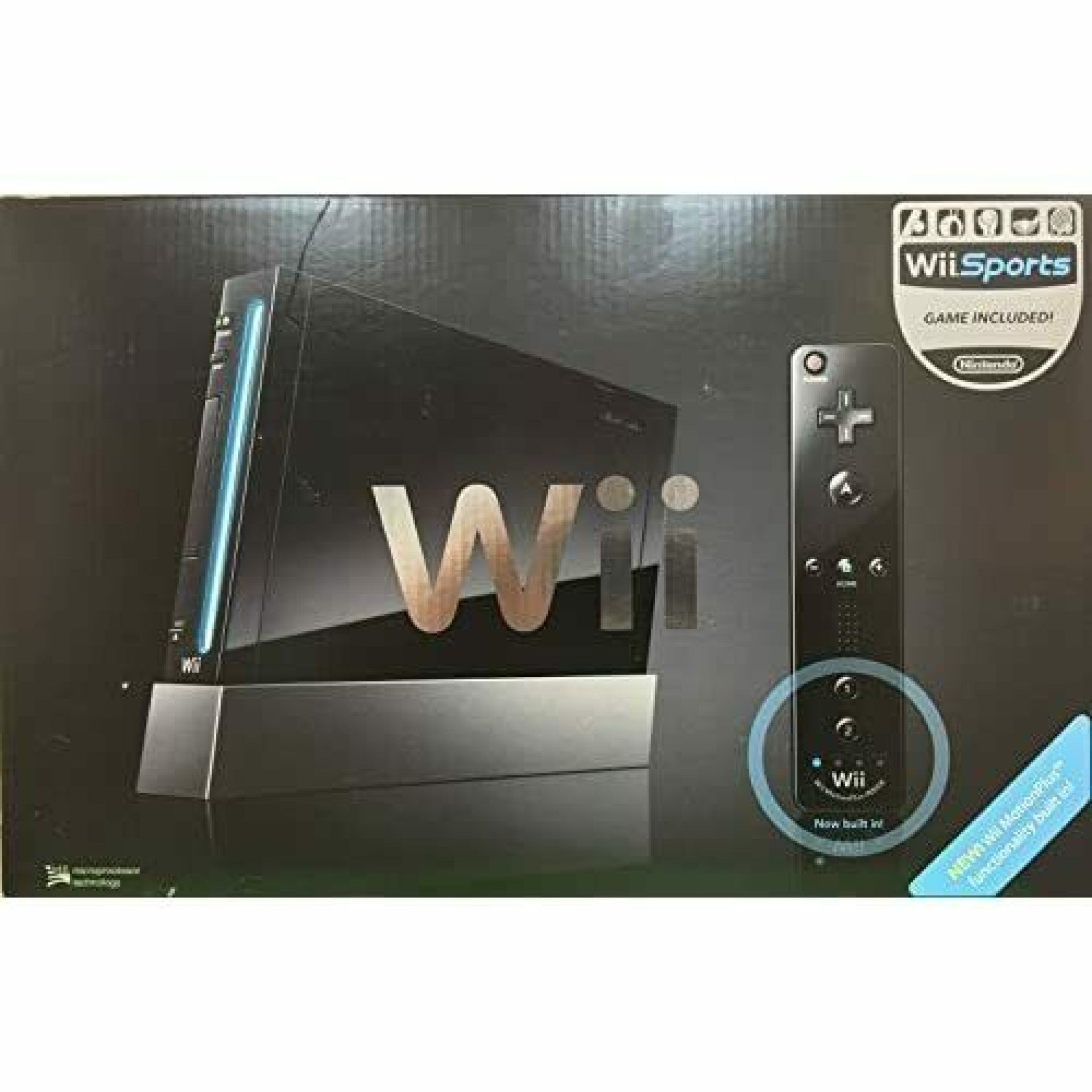 Nintendo Wii System: Black Console With Wii Sports (Wii)