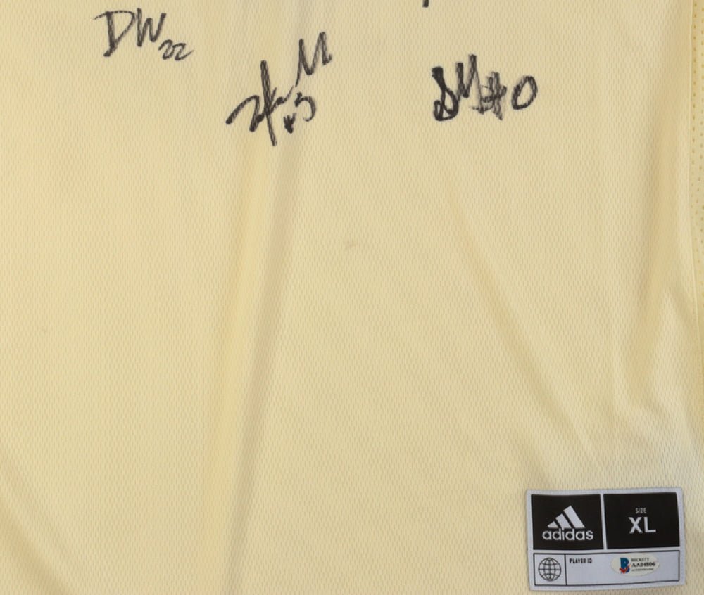 2025 Kansas Jayhawks Team-Signed Jersey by (12) With Dajuan Harris Jr., Zeke Mayo, K. J. Adams, Aj Storr (Beckett)