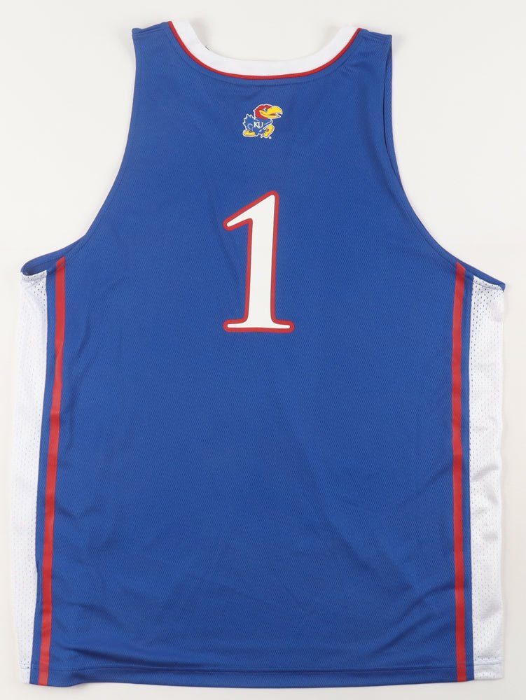 2025 Kansas Jayhawks Team-Signed Jersey by (12) With Dajuan Harris Jr., Zeke Mayo, K. J. Adams, Aj Storr (Beckett)