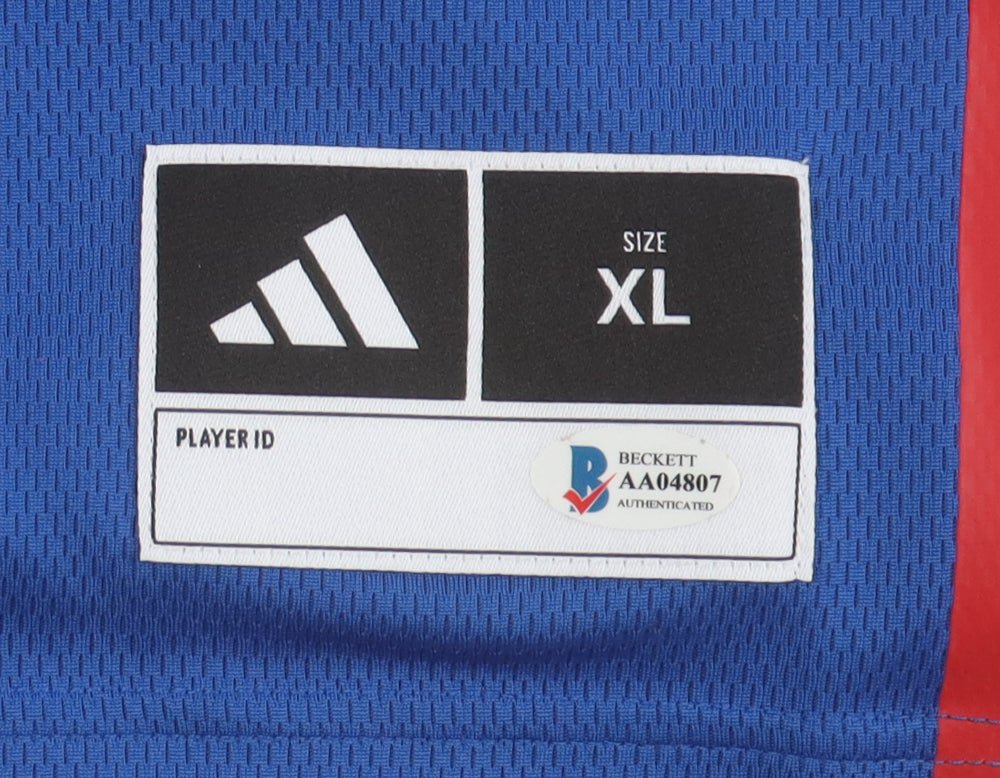 2025 Kansas Jayhawks Team-Signed Jersey by (12) With Dajuan Harris Jr., Zeke Mayo, K. J. Adams, Aj Storr (Beckett)