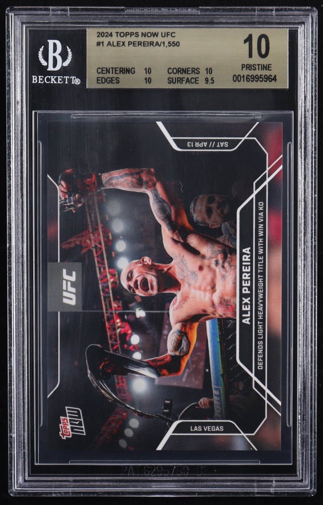 Alex Pereira 2024 Topps Now UFC #1 (BGS 10)