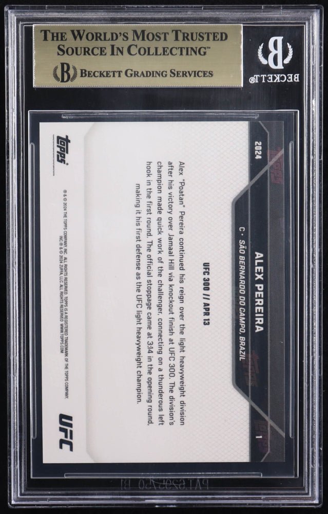 Alex Pereira 2024 Topps Now UFC #1 (BGS 10)