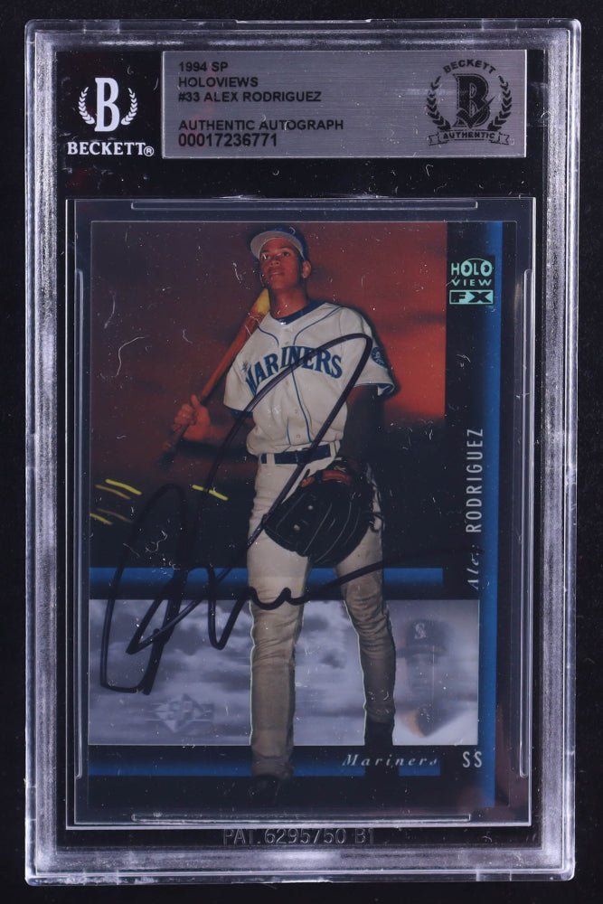 Alex Rodriguez Signed 1994 SP Holoviews #33 RC (BGS) Rookie Card