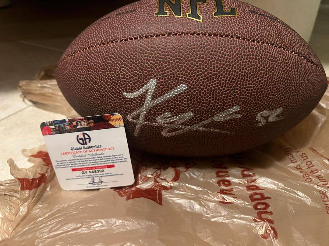 Autographed Khalil Mack Official Real Size Football