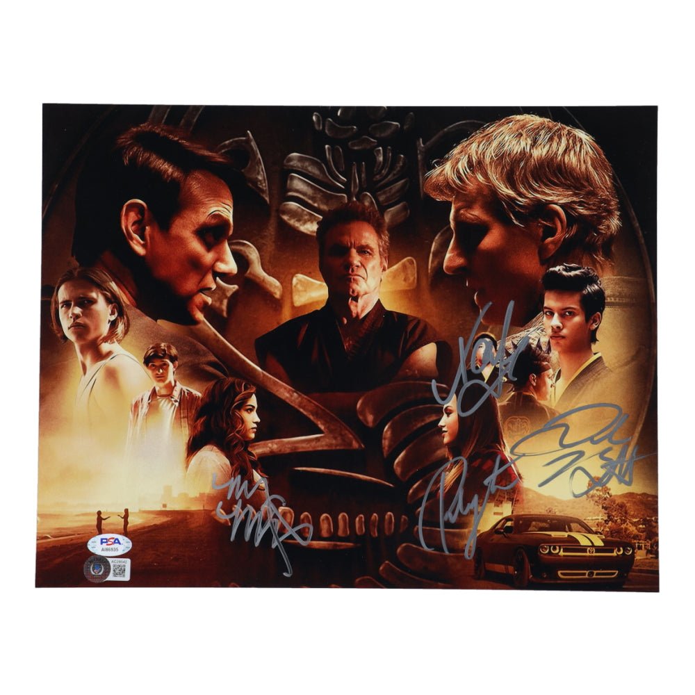"Cobra Kai" 11x14 Photo Signed by (4) with Mary Mouser, Peyton List, Xolo Mariduena & Jacob Bertrand (Beckett)