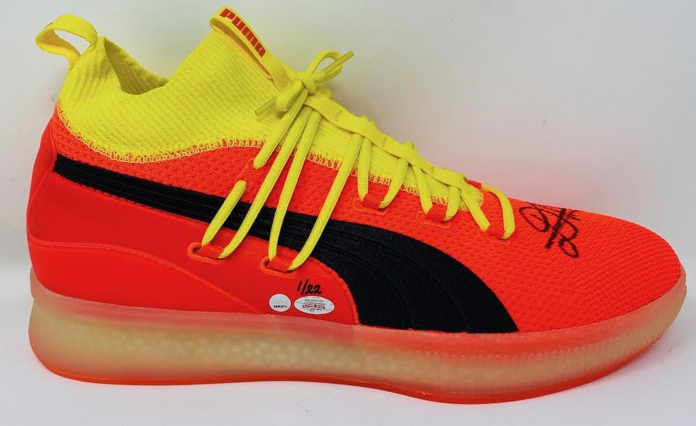 Deandre Ayton Signed Puma Clyde Basketball Shoes Inscribed "Time To Rise" (Game Day Legends & Steiner) Limited Edition #1/22