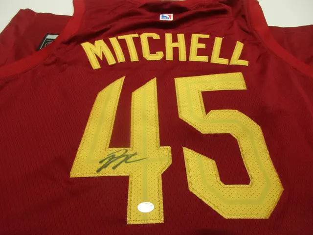 Donovan Mitchell of the Cleveland Cavaliers signed autographed basketball jersey PAAS COA 562
