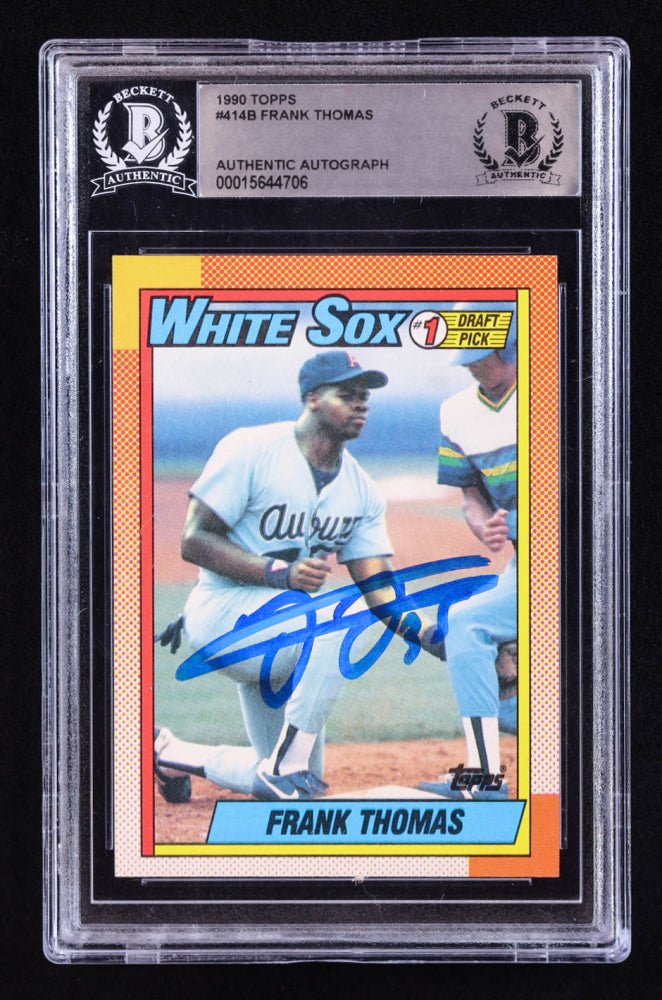 Frank Thomas Signed 1990 Topps #414B RC (BGS) Rookie Card