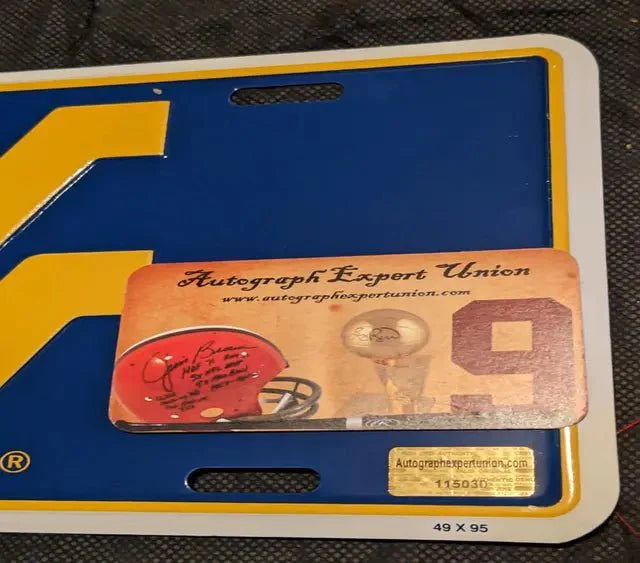 Geno Smith Signed West Virginia  License Plate EUA COA 115030