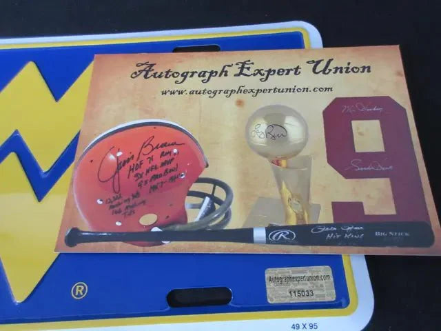 Geno Smith Signed West Virginia  License Plate EUA COA