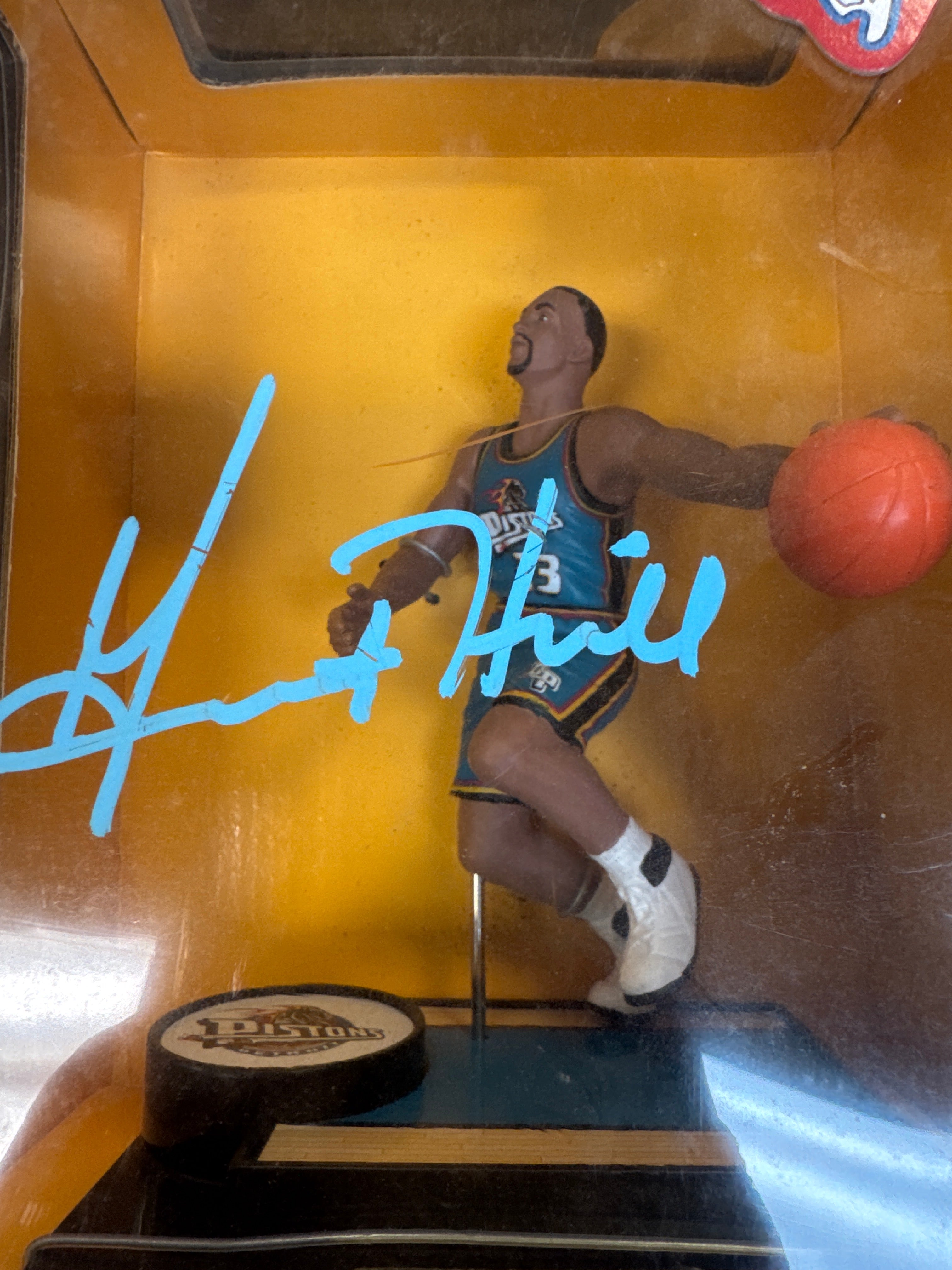 Grant Hill Auto Signed Backboard Kings Starting Lineup with COA