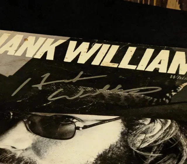 Hank Williams JR autographed album CoverWhiskey Bent and Hell Bound with coa