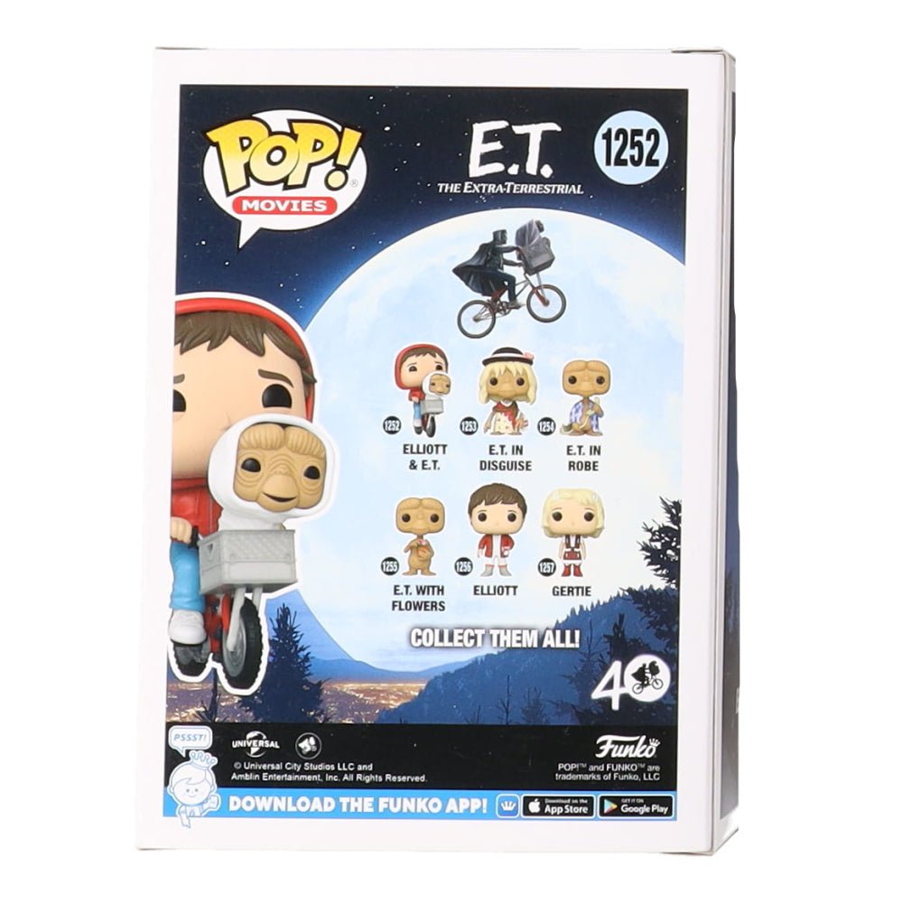 Henry Thomas Signed "E.T." #1252 Elliott & E.T. Funko Pop! Vinyl Figure Inscribed "Hang On!" & "Elliott" (AutographCOA)