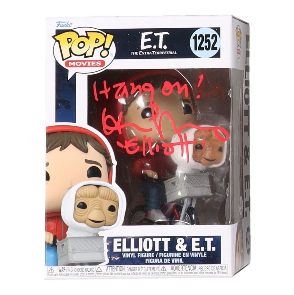 Henry Thomas Signed "E.T." #1252 Elliott & E.T. Funko Pop! Vinyl Figure Inscribed "Hang On!" & "Elliott" (AutographCOA)