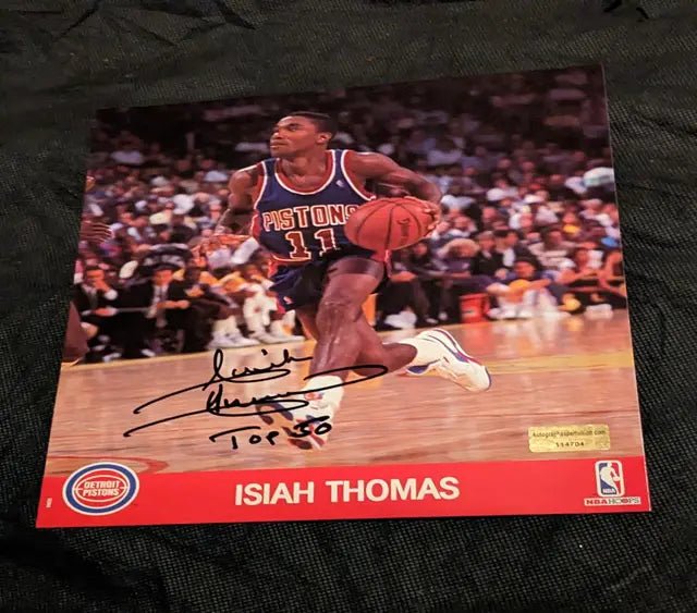 Isiah Thomas autographed 8x10 photo with coa 114704
