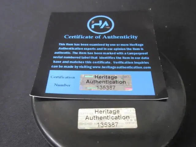 Jason Robertson Signed Hockey Puck Heritage COA