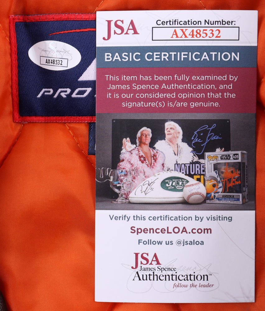 Jim Brown Signed Browns Jacket Inscribed "HOF 71" (JSA)