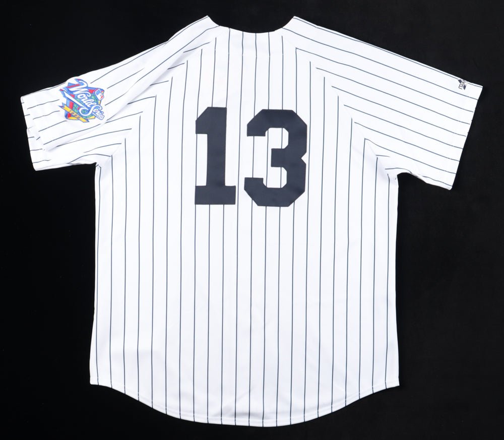 Jim Leyritz Signed Yankees Jersey With 1999 World Series Patch Inscribed "Last Home Run Of The 20th Century" (PSA & Goldin)