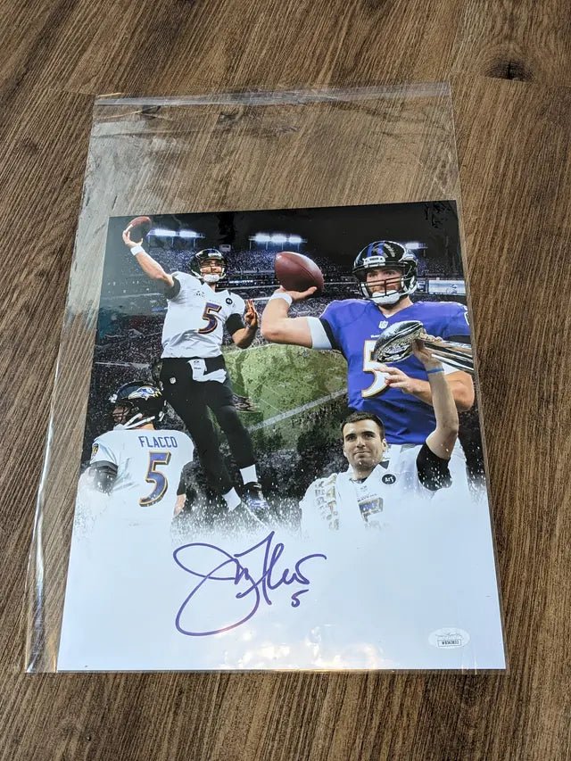Joe Flacco 11x14 autographed photo with JSA COA