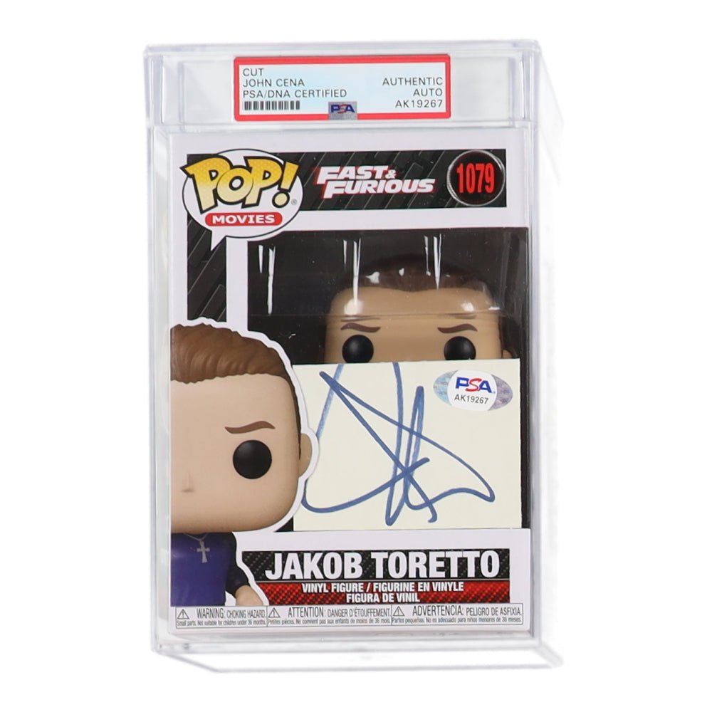 John Cena Signed Cut with "Fast & Furious" #1079 Jakob Toretto Funko Pop! Vinyl Figure (PSA)