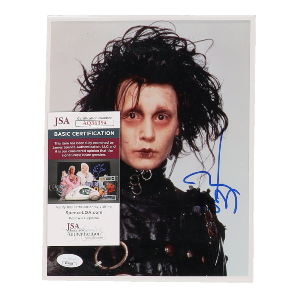 Johnny Depp Signed "Edward Scissorhands" 8x10 Photo (JSA)